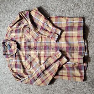 MEN'S PLAID BURNSIDE DOUBLEBRUSHED FLANNEL SHIRT